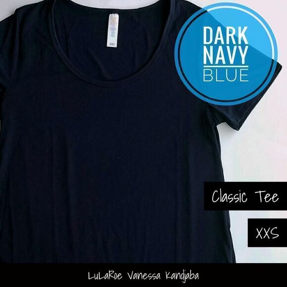 LuLaRoe Classic Tee XXS Dark Navy Blue NEW - Picture 1 of 1